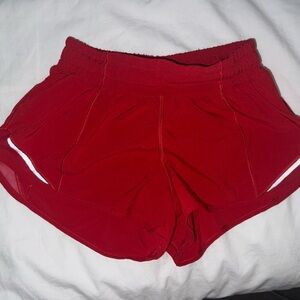 Lululemon Athletica Red Hotty Hot Shorts